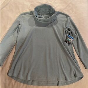 NWT Light Blue Textured Cowl Neck Columbia Active Women’s Top Size XXL
